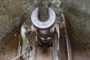 Ligne Maginot - FORT DE MUTZIG - (Ouvrage d'artillerie) - Batterie N°1 (canon de 10cm Nr. 5 Friedrich Krupp Essen 1898)