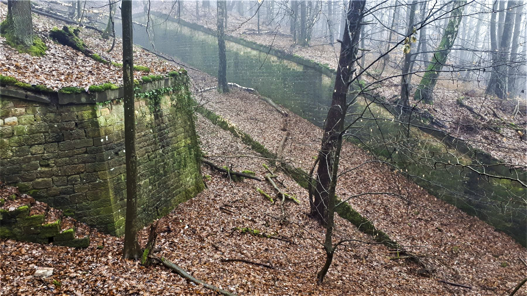 Ligne Maginot - HOCHWALD (FOSSé ANTICHAR DU) - (Obstacle antichar) - Raccordement entre le fossé de la casemate C7 et celui de la casemate C8