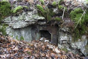 Ligne Maginot - 53/1 - LEOPOLD - (Abri) - Le créneau FM de l'entrée est encore en place...