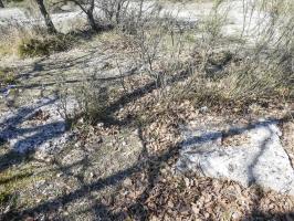 Ligne Maginot - BAISSE DU PAPE 2 - (Cuve pour arme d'infanterie) - Environnement: deux emplacements constitués de quatre socles.