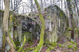 Ligne Maginot - CARREFOUR 218 EST - (Blockhaus pour canon) - Façade est avec créneau FM