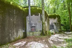 Ligne Maginot - 104 - BREITENHAG - (Casemate d'artillerie) - Vue sur les embrasures des canons, et le créneau FM