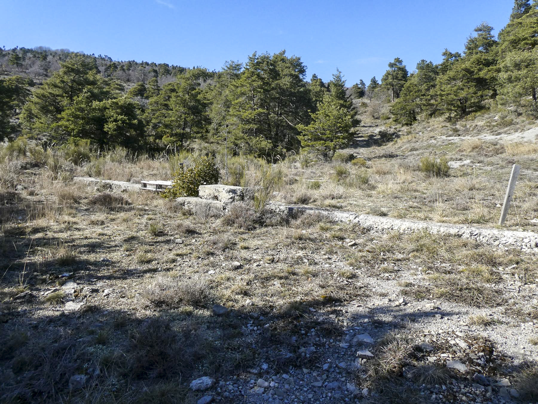 Ligne Maginot - COL DE BRAUS - (Poste de Secours) - Fondation d'un baraquement pouvant être l'infirmerie.