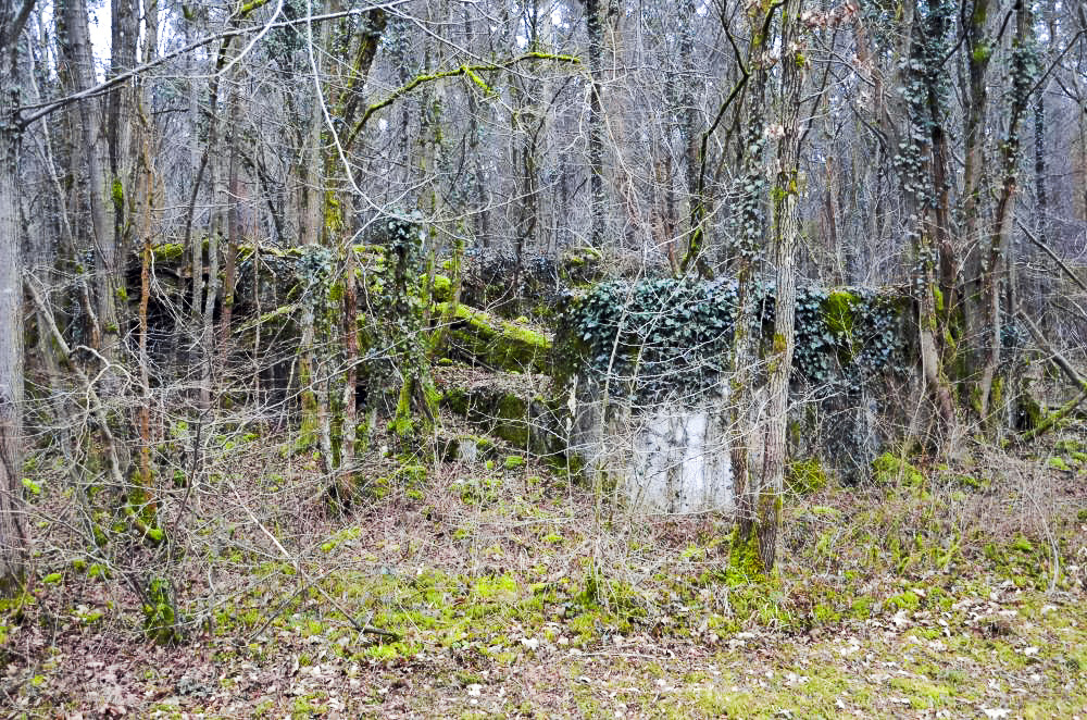 Ligne Maginot - CARREFOUR 218 EST - (Blockhaus pour canon) - Façade Nord avec les créneaux de tir