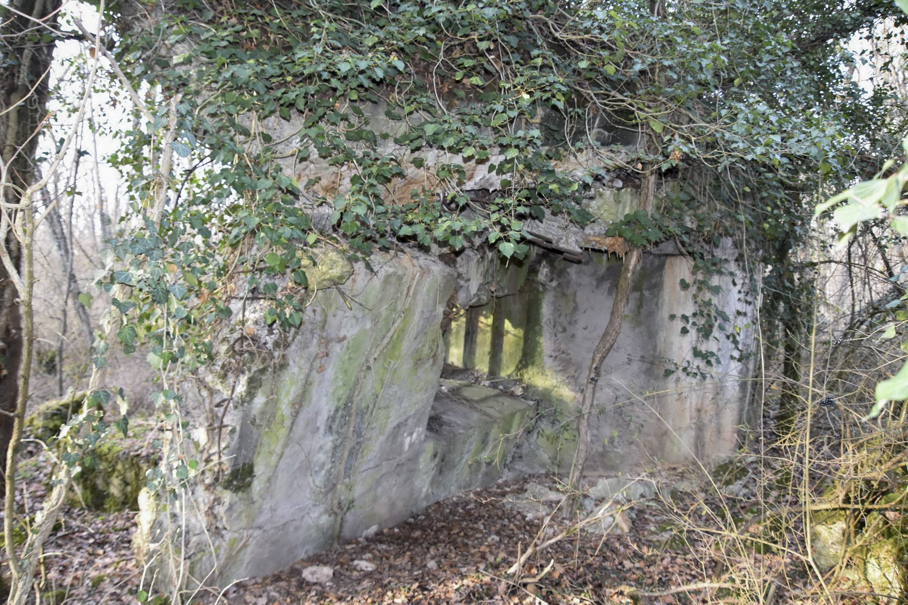 Ligne Maginot - WAELDELEZUG NORD - 2 - (Blockhaus de type indeterminé) - Coté Est avec créneau de tir