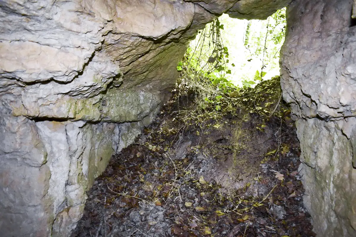 Ligne Maginot - KOETZINGUE Ouest (Abri) - L'entrée vue de l'intérieure