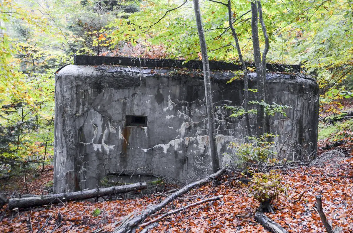 Ligne Maginot - C3 - (Blockhaus pour arme infanterie) - Vue d'ensemble, coté créneau FM