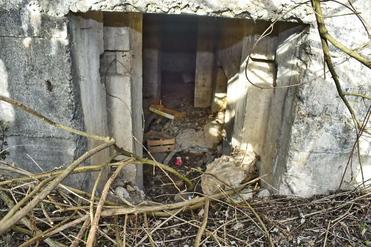 Ligne Maginot - E664 - BARTENHEIM PONT RAIL NORD - (Blockhaus pour canon) - L'entrée