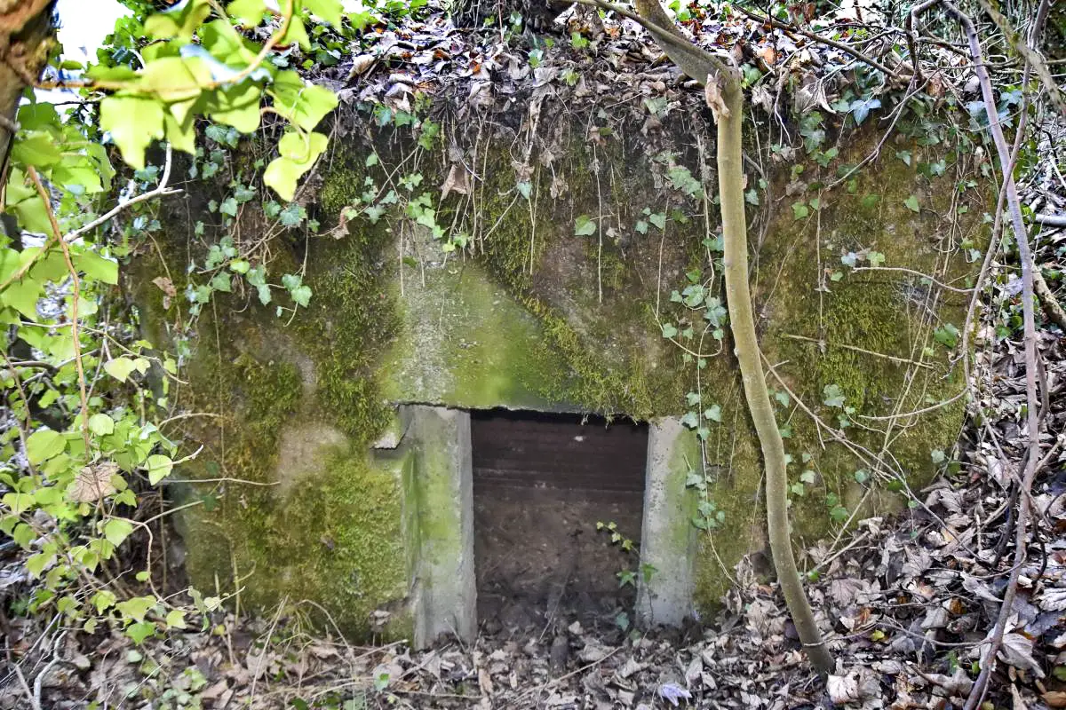 Ligne Maginot - ESCHENBACHGRABEN NORD - (Blockhaus pour arme infanterie) - Entrée, les réservations sont bien visible.