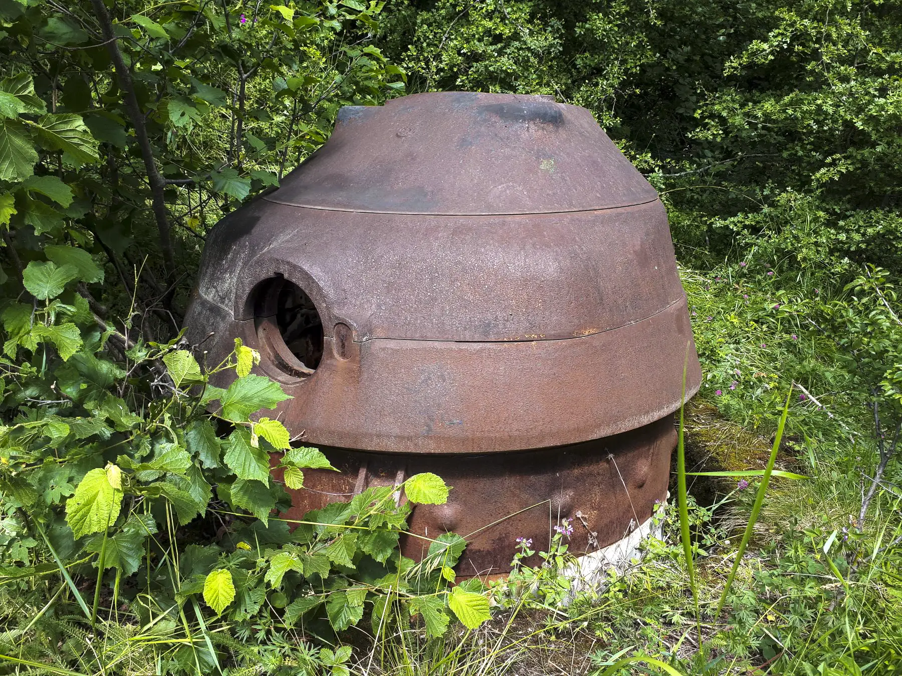 Ligne Maginot - AMODON (TD N° 598) - (Cuve pour arme d'infanterie) - Vue sur le logement de la rotule d'embrasure