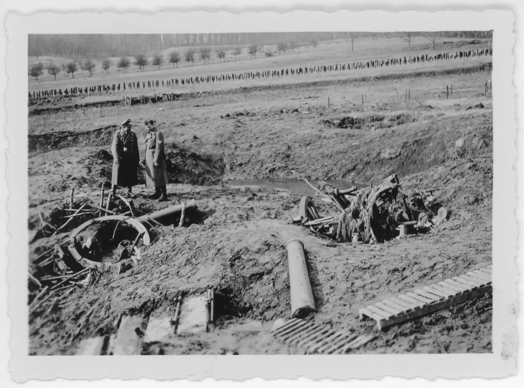 Ligne Maginot - S4 - (Position d'artillerie préparée) - Les restes de la batterie de 2 canons de 120 L de Bange