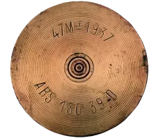 Ligne Maginot - Munitions de 47 mm utilisées dans la fortification - Marquages de culot de douille de 47mm Mle 1937
Douille de 1939 en laiton 70/30