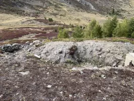 Ligne Maginot - COL DE GRANON ANNEXE - (Blockhaus pour arme infanterie) - L'entrée avec une tranchée menant à une simple cuve pour FM