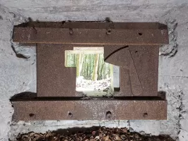 Ligne Maginot - DACHSECK 1 - (Blockhaus pour canon) - Détail de la trémie blindée