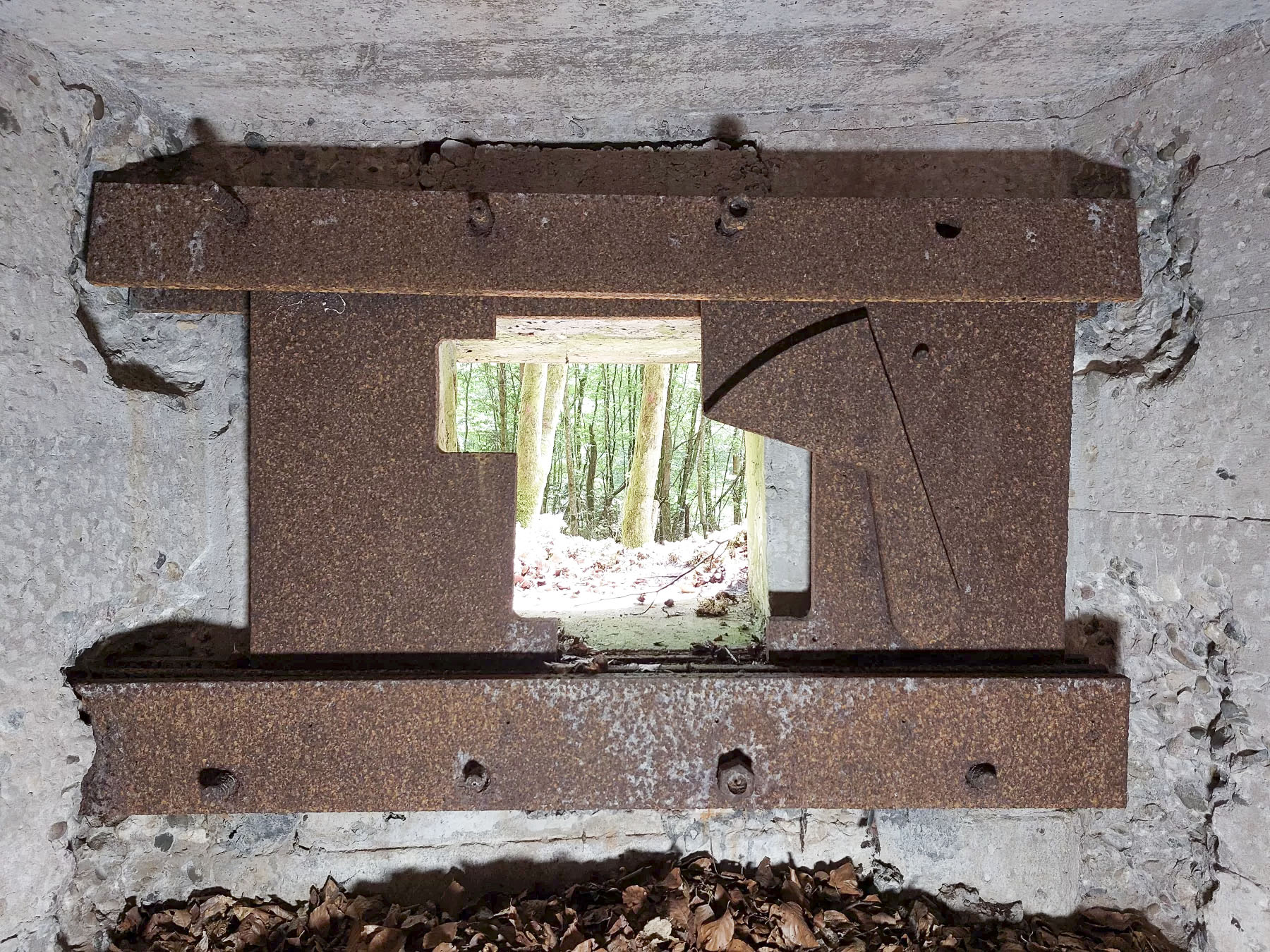 Ligne Maginot - DACHSECK 1 - (Blockhaus pour canon) - Détail de la trémie blindée