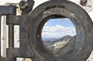 Ligne Maginot - RESTEFOND - (Ouvrage d'artillerie) - Bloc 3
Vue depuis le créneau de la cloche mitrailleuse