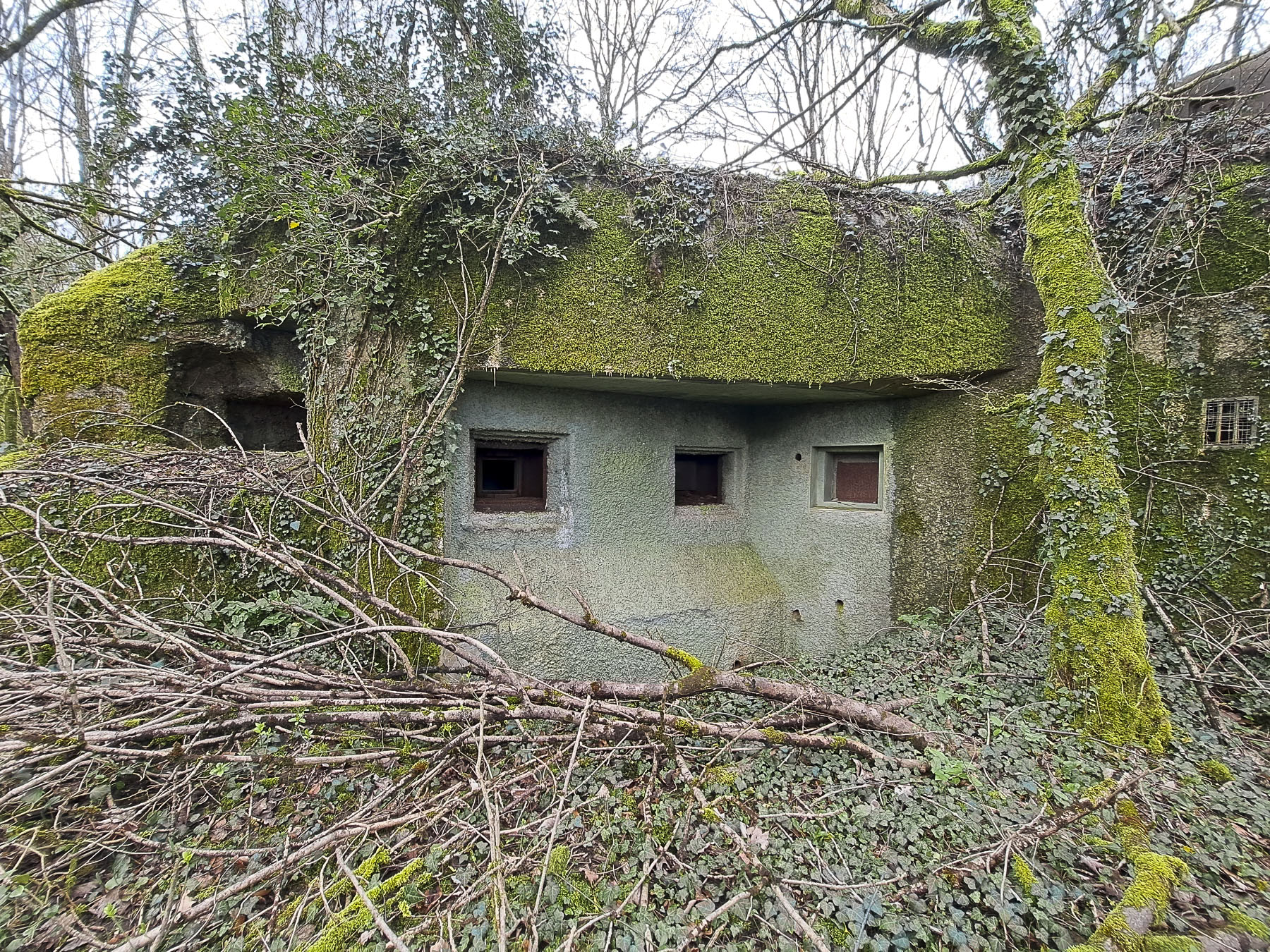 Ligne Maginot - ECOUVIEZ EST - (Casemate d'infanterie - Simple) - Les embrasures avec la niche pour projecteur