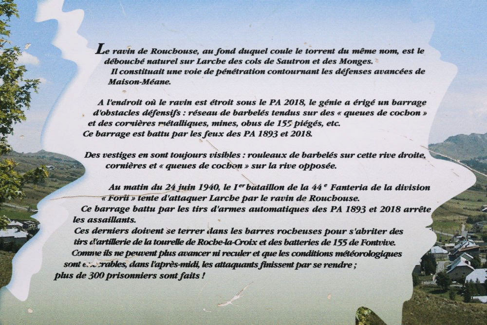 Ligne Maginot - RAVIN DE ROUCHOUSE - (Barrage de Route) -  