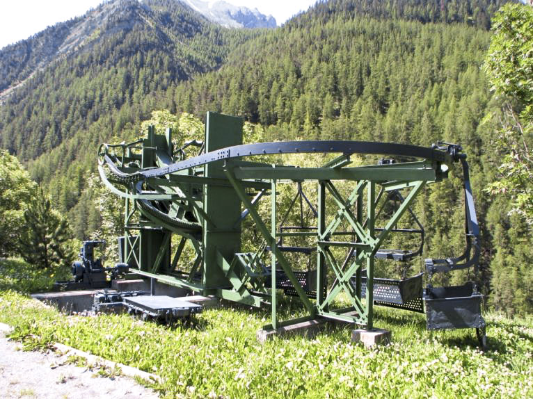 Ligne Maginot - TéLéPHéRIQUE DE ROCHE LA CROIX (RECETTE BASSE) - (Recette de téléphérique) - Le mécanisme exposé