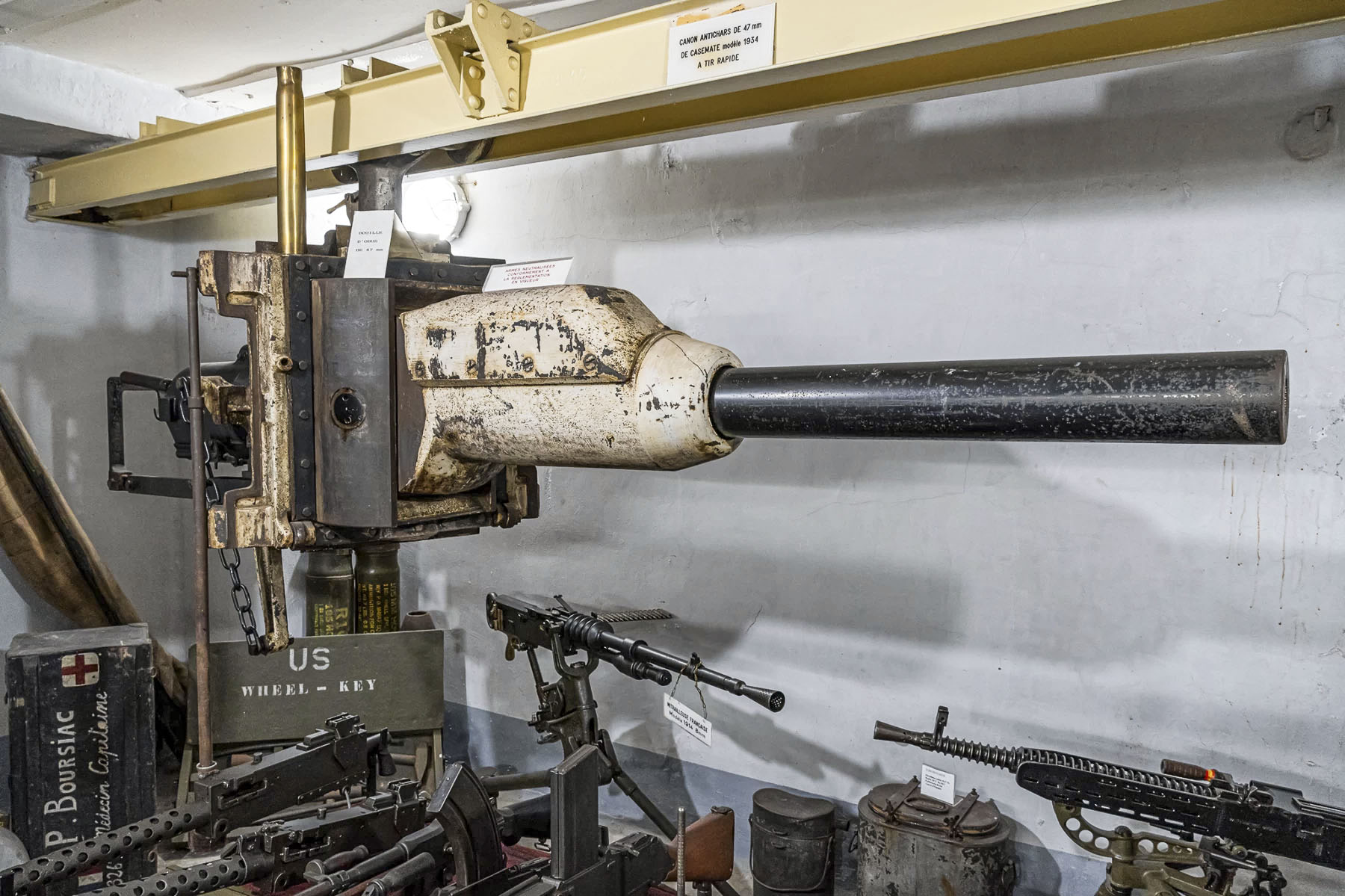 Ligne Maginot - 35/3 - MARCKOLSHEIM SUD - (Casemate d'infanterie - Double) - Canon antichar de 47mm mle 1934