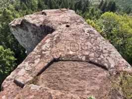 Ligne Maginot - FALKENSTEIN  CHATEAU - (Observatoire d'artillerie) - Rocher à l'extrémité du logis Ouest (Observatoire ?)