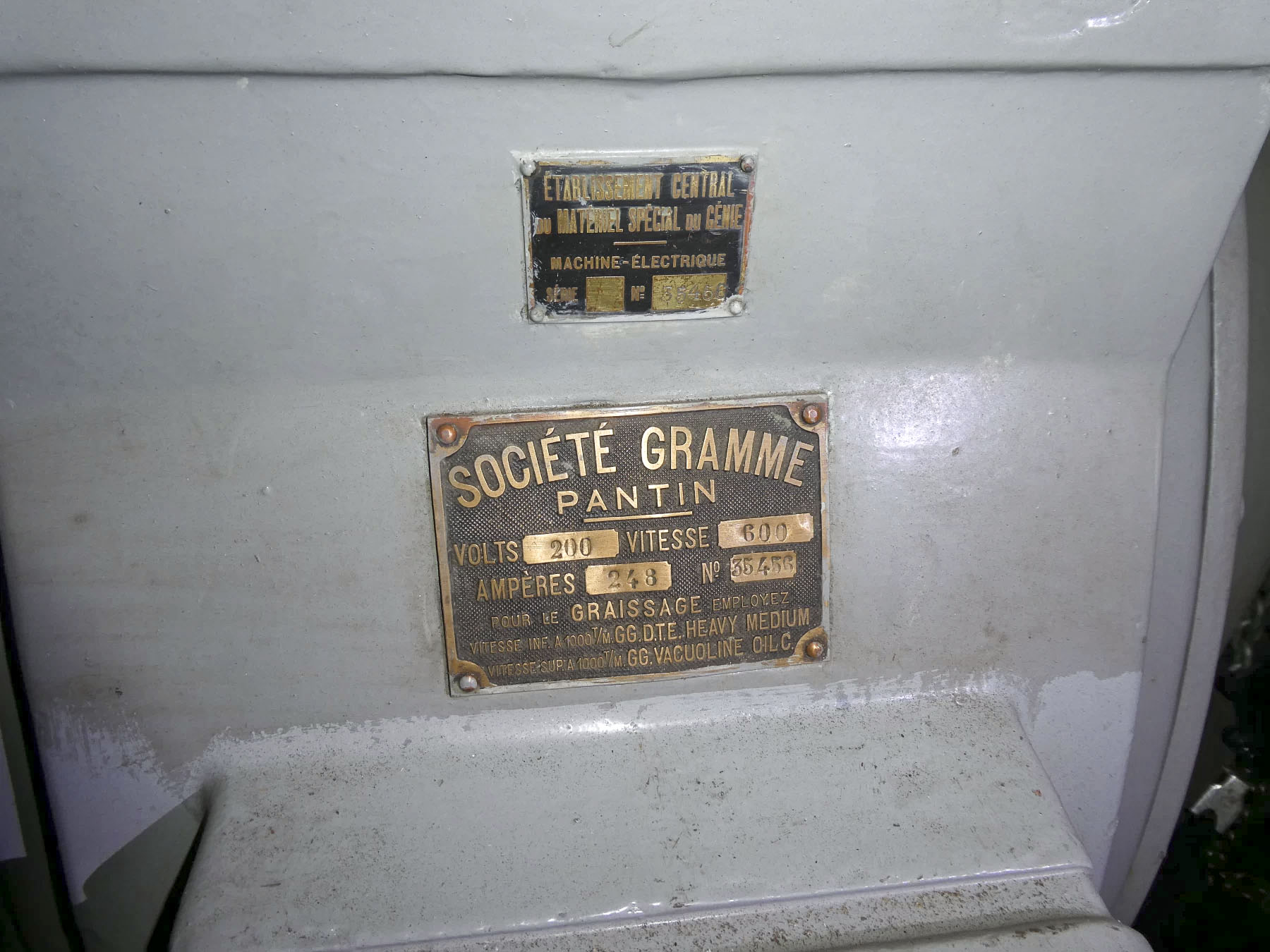 Ligne Maginot - IMMERHOF - A10 - (Ouvrage d'infanterie) - Plaque de l'alternateur