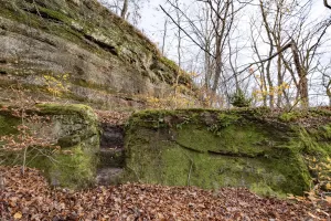 Ligne Maginot - KRAEHFELSEN - (Abri) - Un escalier taillé à proximité de l'abri