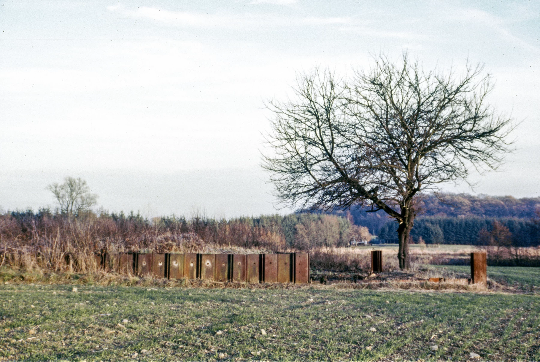 Ligne Maginot - HETSCHMUEHLE - (Inondation défensive) - Construction en palplanches faisant partie de la barrage, disparu en 1996