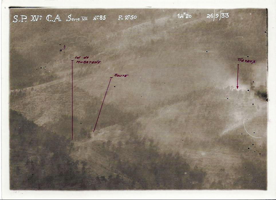 Ligne Maginot - CIME D'ANAN - (Observatoire d'infanterie) - Photo des travaux menés par les italiens prise depuis l'observatoire de la Cime d'Anan en 1933