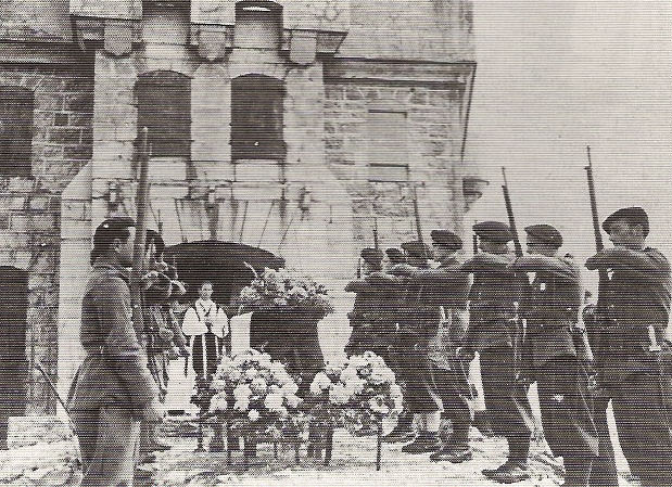 Ligne Maginot - POINTE DES TROIS COMMUNES (PTC) - (Blockhaus pour arme infanterie) - Cérémonie en l’honneur de Jean Rigot qui fut le 1er tué de l’Armée des Alpes en juin 1940