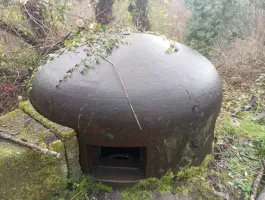 Ligne Maginot - 9/3 - AUENHEIM SUD - (Casemate d'infanterie - Simple) - Cloche GFM Nord et ses impacts.