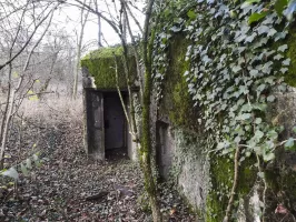 Ligne Maginot - GUISING 4 (AVANT POSTE) - (Blockhaus pour canon) - La façade arrière de l'entrée.