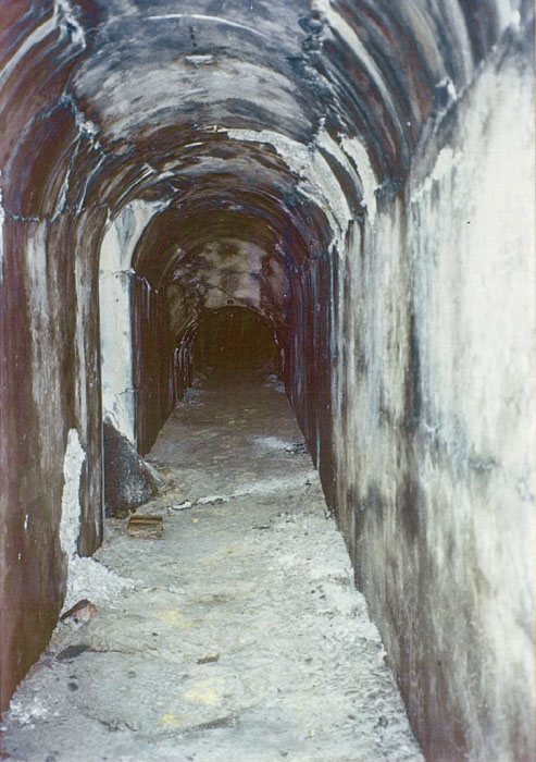 Ligne Maginot - CARANCA NORD (TUNNEL DE) - (Blockhaus pour arme infanterie) - Les locaux intérieurs du tunnel
La galerie qui aboutissait au blockhaus du fronton du tunnel depuis le casernement intérieur
Sur la gauche, le couloir menait au blockhaus observatoire situé entre les deux têtes des tunnels (Gigne et Carença)