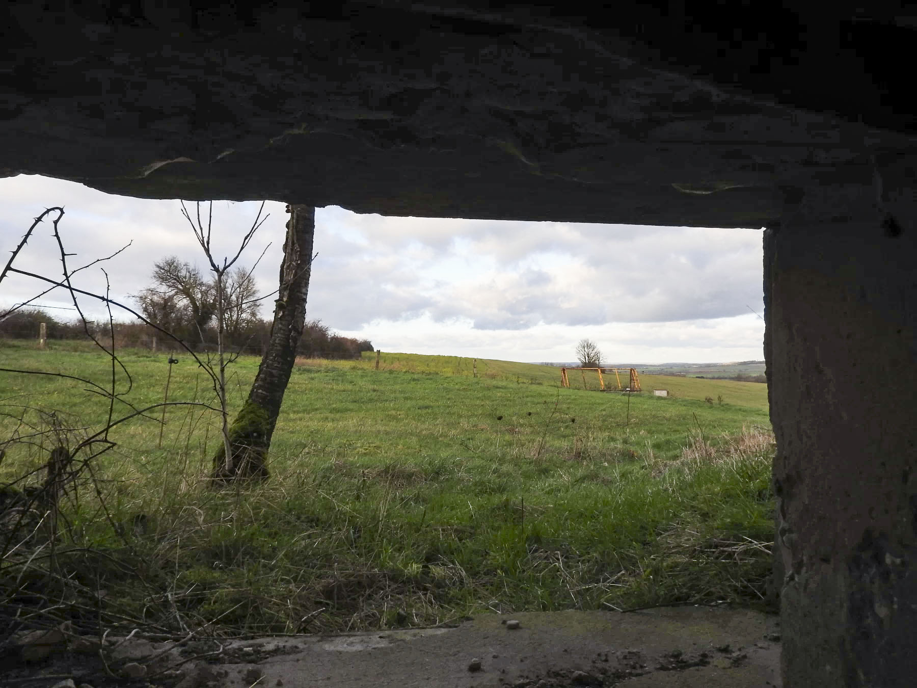 Ligne Maginot - GUISING 2 (AVANT POSTE) - (Blockhaus pour arme infanterie) - Le champ de tir des mitrailleuses.