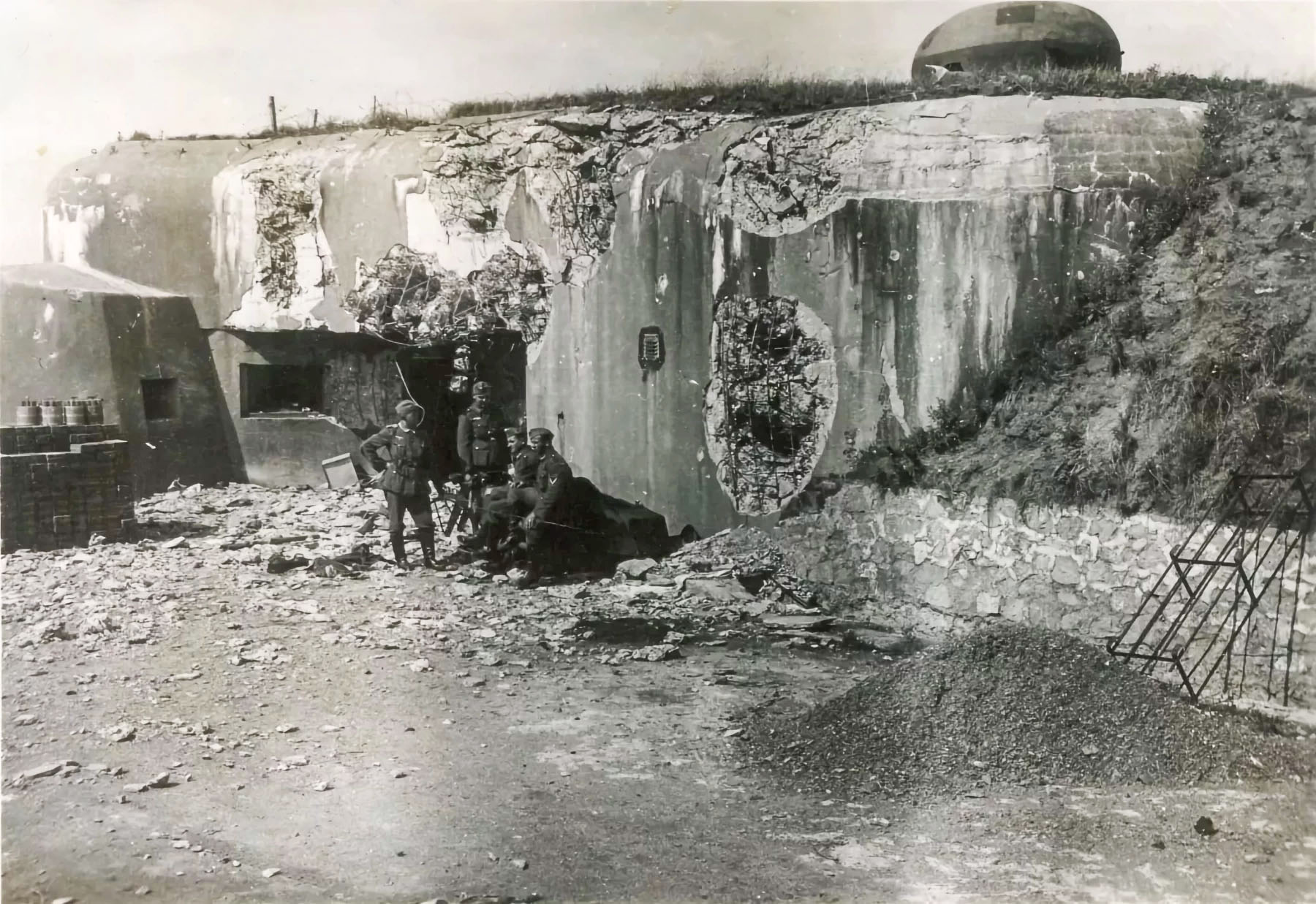 Ligne Maginot - C36 - ROCQ - (Casemate d'infanterie - Simple) - Photo d’époque de l'entrée de la casemate
