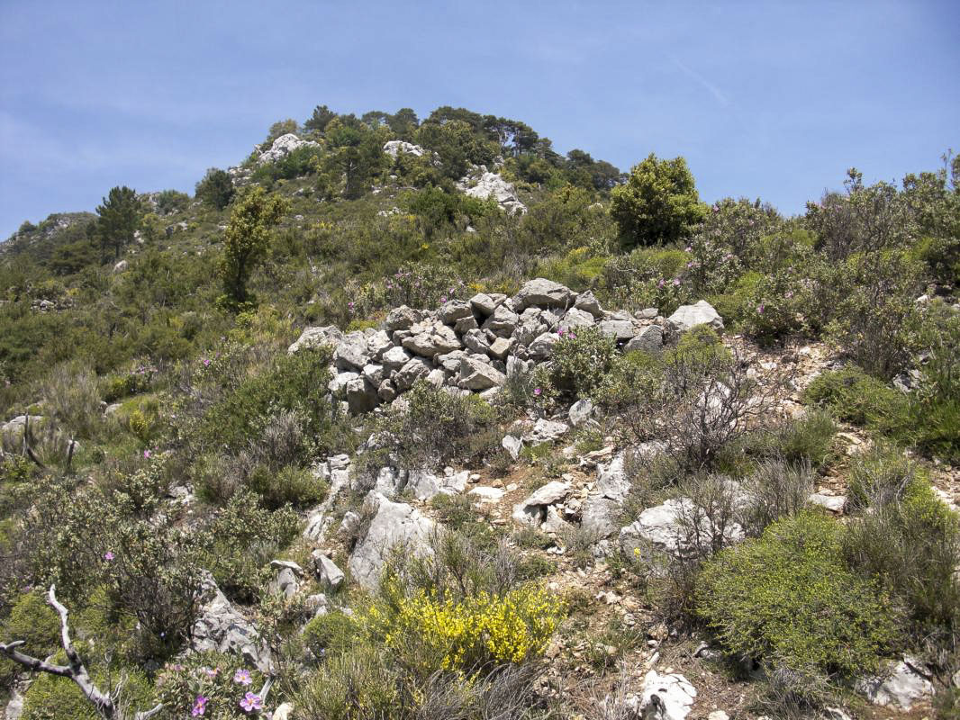 Ligne Maginot - COL DE LA TORRE - (Cuve pour arme d'infanterie) - Emplacement pour armes d'infanterie en pierres sèches.