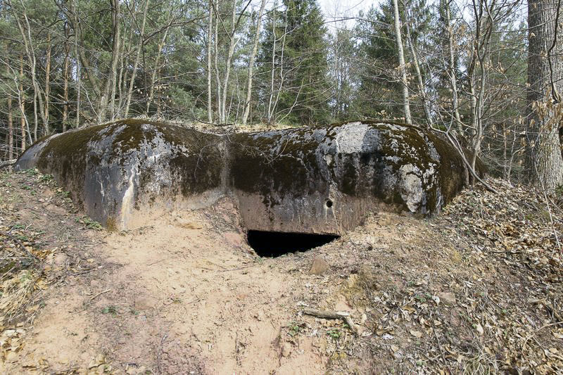Ligne Maginot - HANAU 3 - (Blockhaus pour canon) - L'entrée est partiellement remblayée