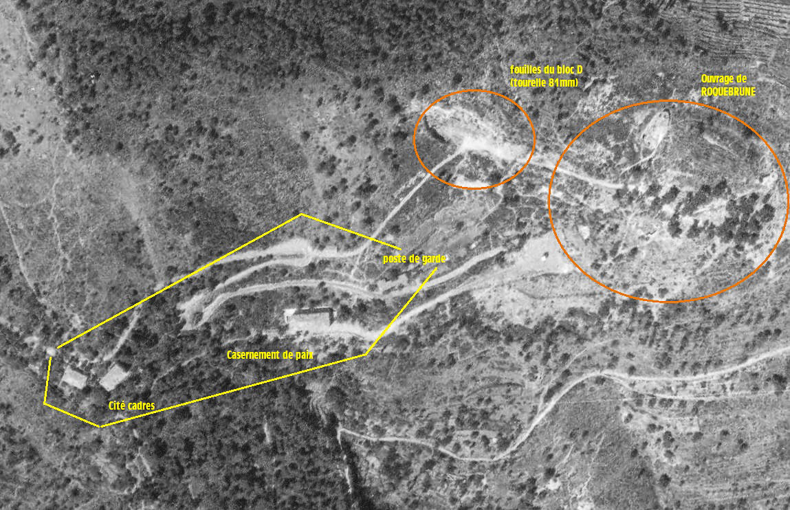 Ligne Maginot - ROQUEBRUNE - CASERNE CORNILLAT - (Casernement) - Emplacement du casernement