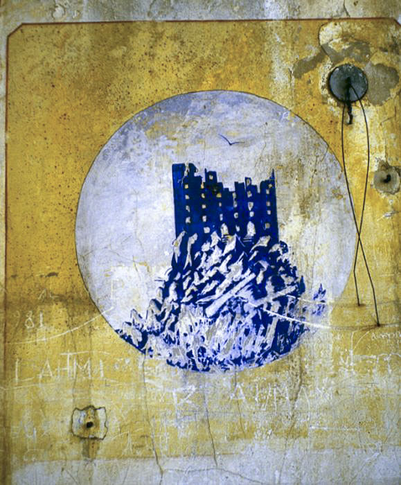 Ligne Maginot - TETE DE CHIEN - (Casernement) - Peinture murale dans le bâtiment G 
Castillon  ou Castes Ruines ?