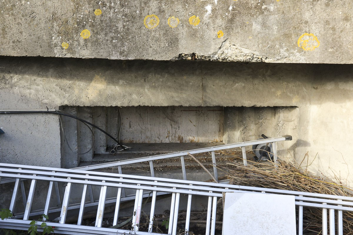 Ligne Maginot - ALGOLSHEIM - ABBATUCCI 2 - (Blockhaus pour canon) - Créneau pour canon de 25