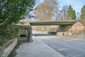 Ligne Maginot - 420D - ROUTE du RHIN - (Blockhaus pour arme infanterie) - Le dispositif vu en venant d'Allemagne