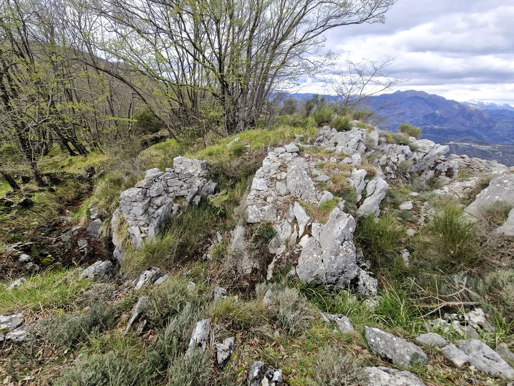 Ligne Maginot - COL DE SEGRA NORD - (Observatoire d'infanterie) - Le créneau de défense et la tranchée reliant le blockhaus.