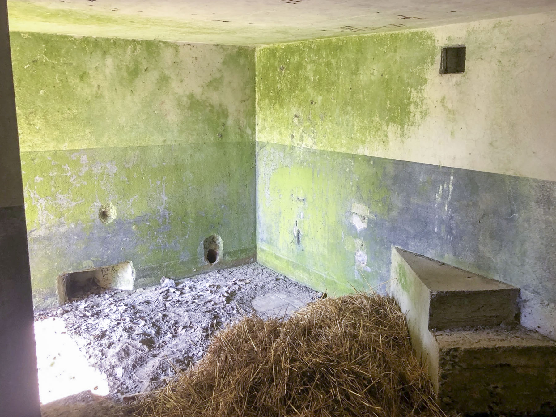 Ligne Maginot - BRUILLE NORD - (Blockhaus pour canon) - Le fond de la chambre de tir