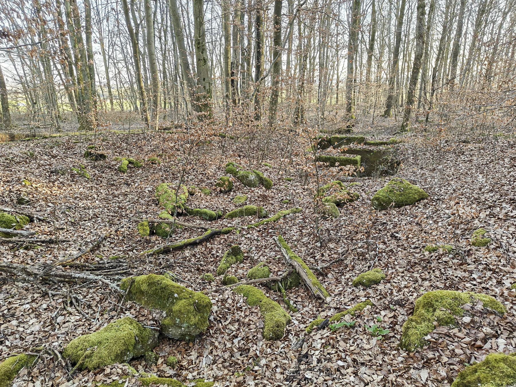Ligne Maginot - GERSWEILER SUD 1 - (Blockhaus de type indéterminé) - Le reste n'est qu'un amas de ruines