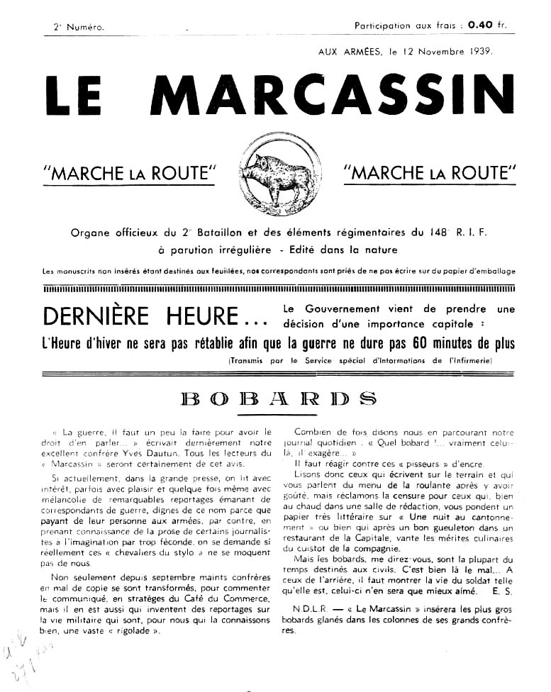 Livre - Le Marcassin (148° RIF - II° Bon) - 148° RIF - II° Bon